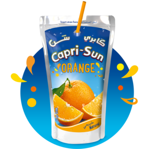 Capri-Sun Orange 100ml with background and splashes Nigeria