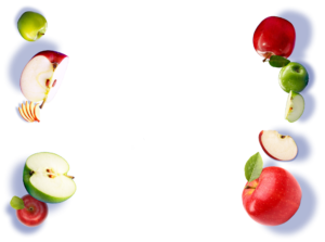 Capri Sun Apple flying fruits background